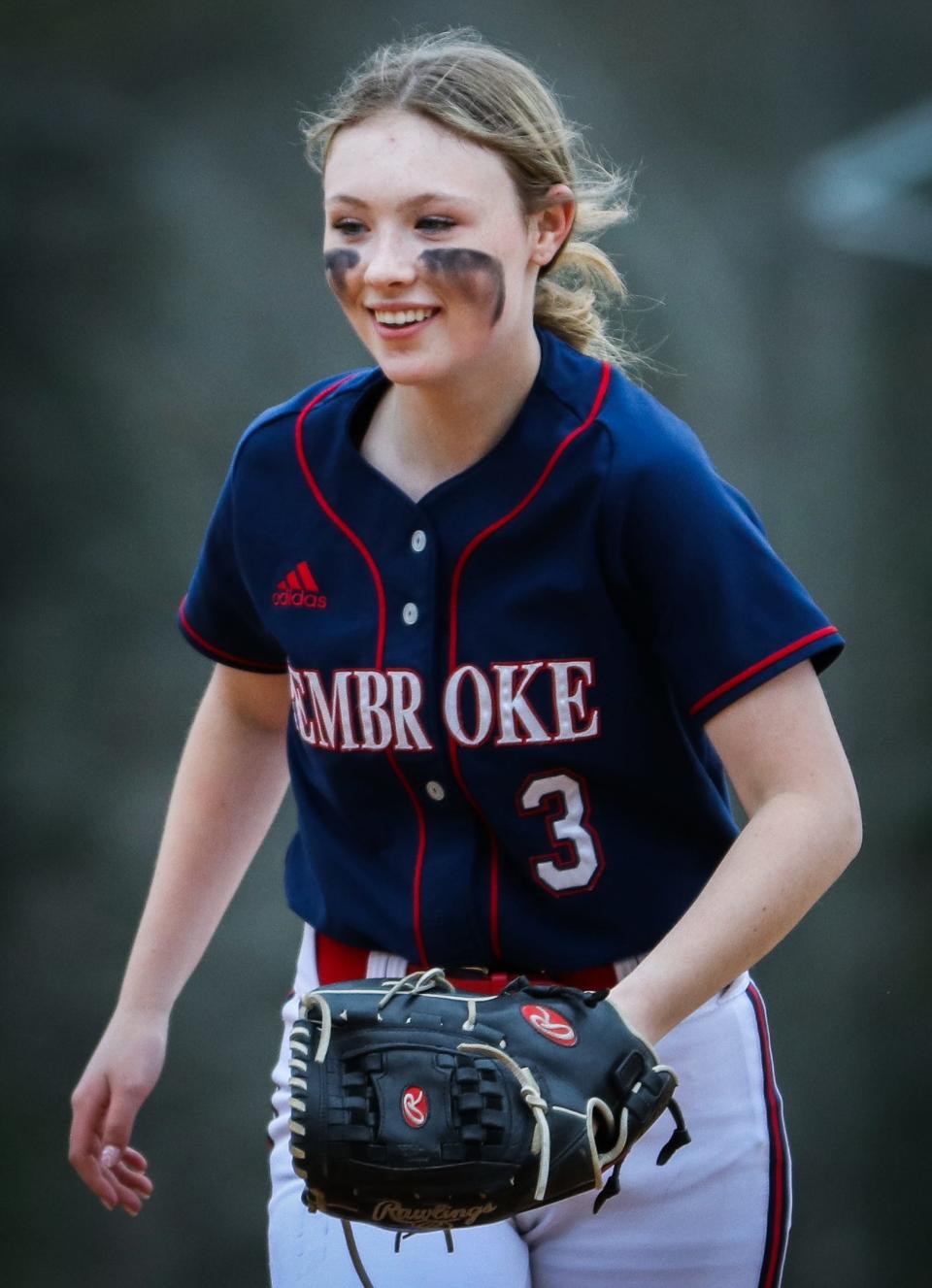 Pembroke's Emily Alexander during a game against Silver Lake on Monday, May 2, 2022.