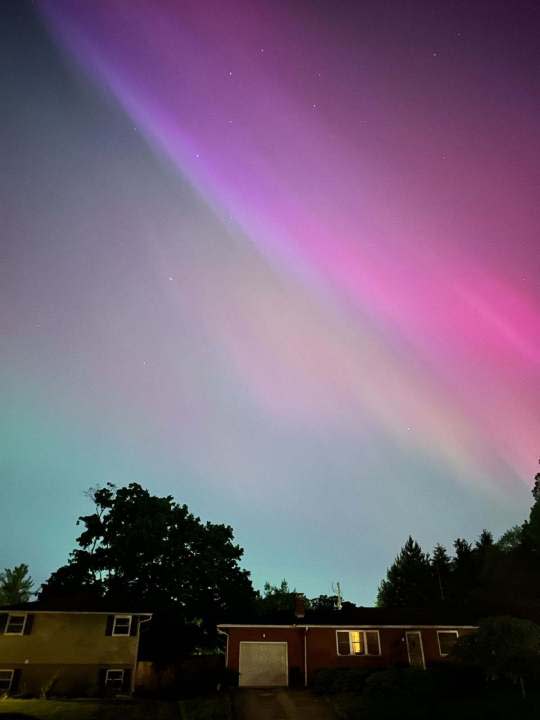 View of the northern lights from Columbus (Photo courtesy/Michael Kovalchik).