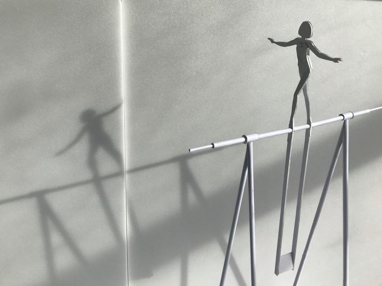 <span>One of Lidagovsky’s works, Tightrope Walker. He said the honorary membership came as an exciting and unexpected surprise.</span><span>Photograph: Alex Lidagovsky/PA</span>