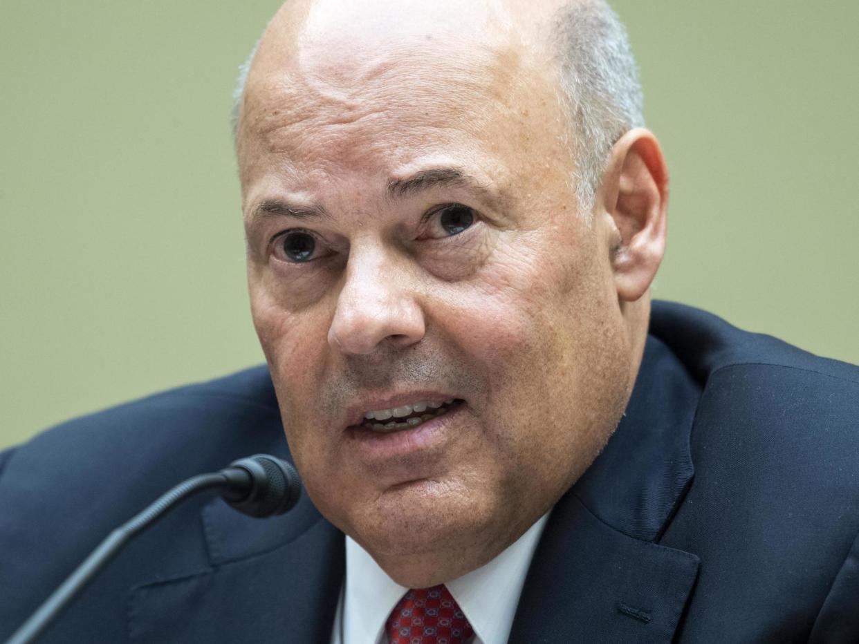 Postmaster General Louis DeJoy testified last month before the House Oversight panel that is investigating him for an alleged straw donor scheme. (Photo courtesy Getty Images)