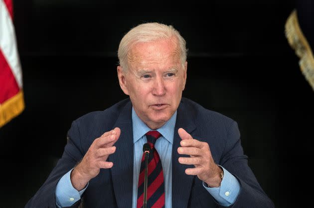 President Joe Biden acknowledged the CDC's coming announcement that it will issue a new eviction moratorium after a speech on vaccination rates on Tuesday. (Photo: JIM WATSON via Getty Images)