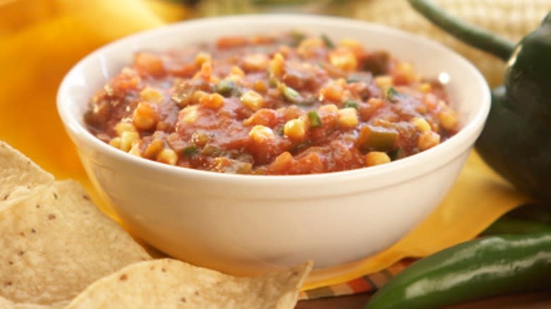 Salsa-based chili with beans