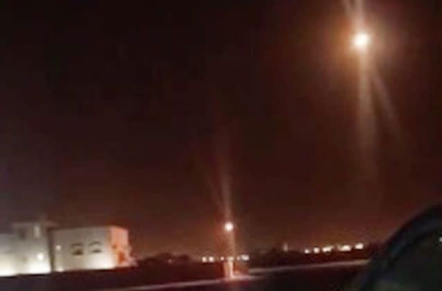 Loud blasts were heard near the capital's airport. Picture: Twitter