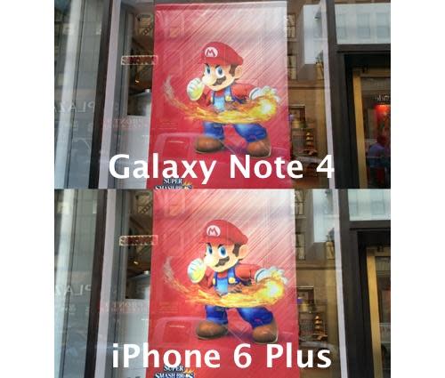Comparison of photos taken on iPhone 6 Plus and Galaxy Note 4 smartphones