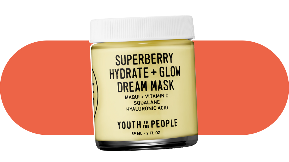 Get glowing skin overnight with the Youth to the People Superberry Hydrate + Glow Dream Mask.