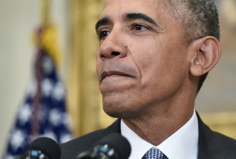 US President Barack Obama delivers a statement on the Guantanamo Bay detention camp at the White House on February 23, 2016