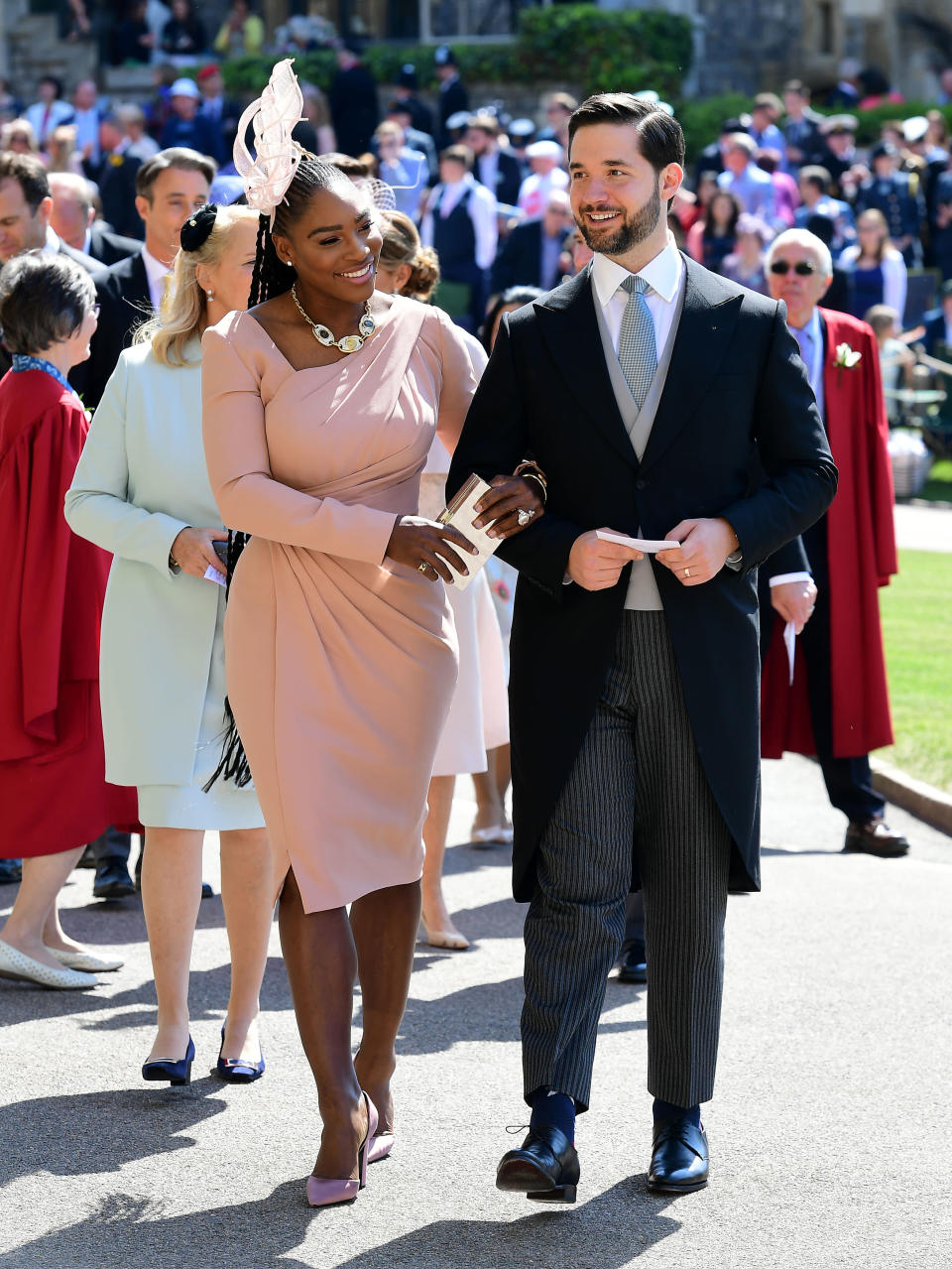 Serena and her husband Alexis at the royal wedding [Photo: Getty]