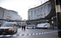 <p>Police patrol outside Central Station in Brussels on Wednesday, June 21, 2017. Belgian authorities said they foiled a “terror attack” when soldiers shot a suspect in the heart of Brussels after a small explosion at a busy train station Tuesday on a night that continued a week of extremist attacks in the capitals of Europe. (Virginia Mayo/AP) </p>