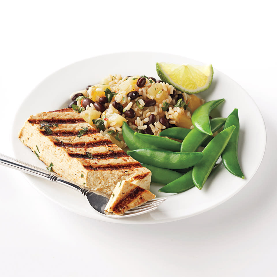 Caribbean Tofu with Black Beans and Rice