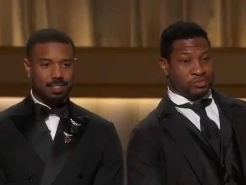 Michael B Jordan and Jonathan Majors sent ‘love’ to Angela Bassett shortly after her Oscars loss (ABC)