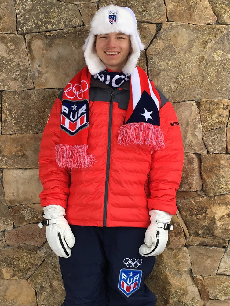 Charles Flaherty in his uniform for the Winter Olympics