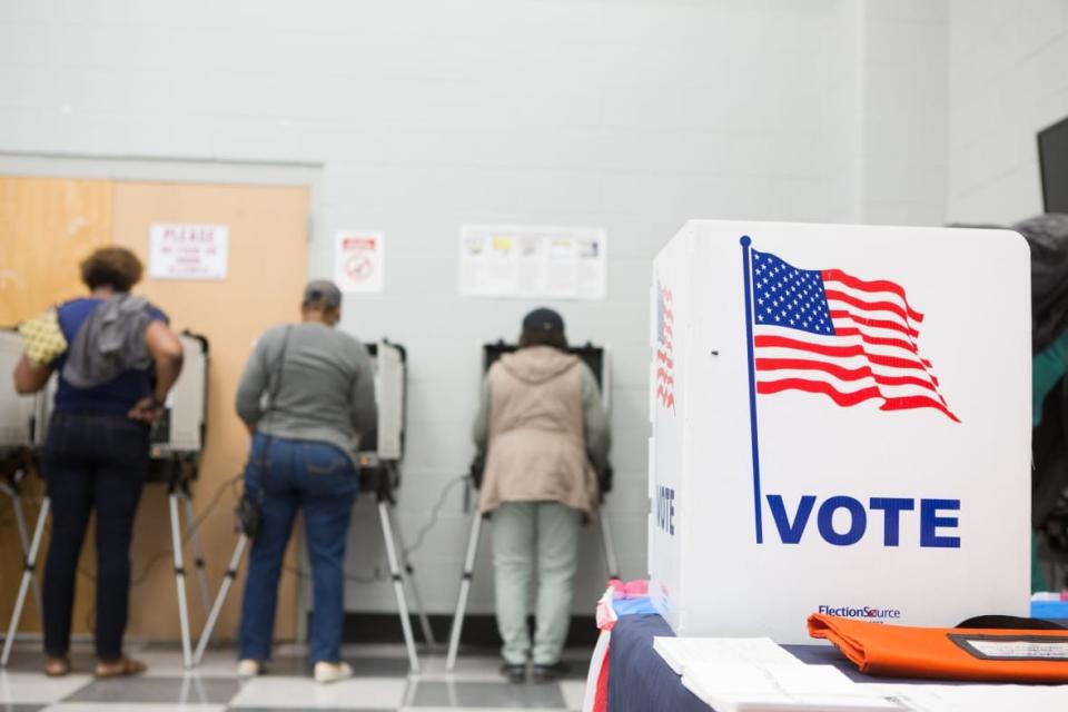 Voters cast ballots during the early voting period at C.T. Martin Natatorium and Recreation Center on October 18, 2018 in Atlanta, Georgia. (Photo by Jessica McGowan/Getty Images)