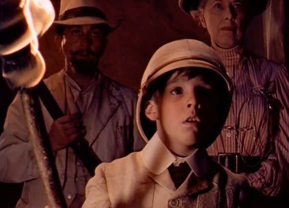 a 9 year old indy in a scene from the young indiana jones chronicles
