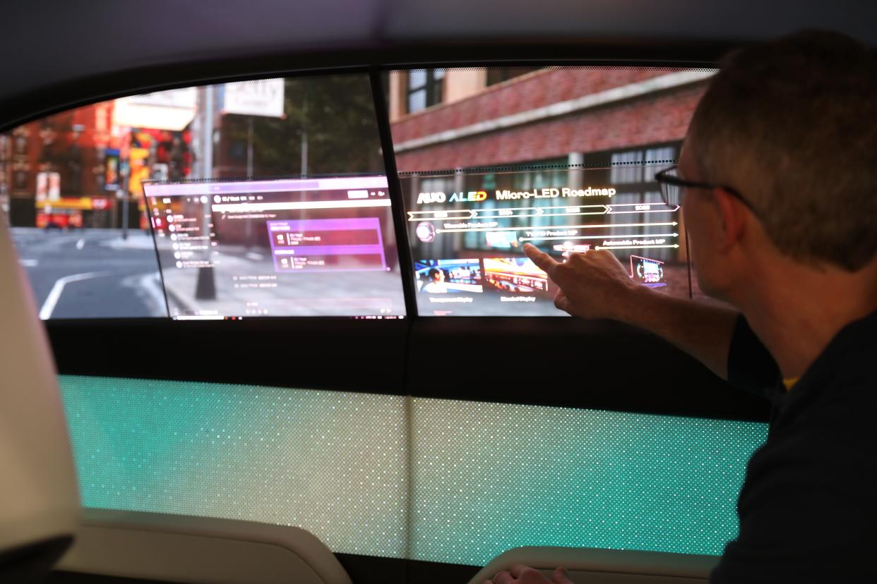 Micro LEDs are the key to creating a window that displays navigation and other information while remaining transparent.