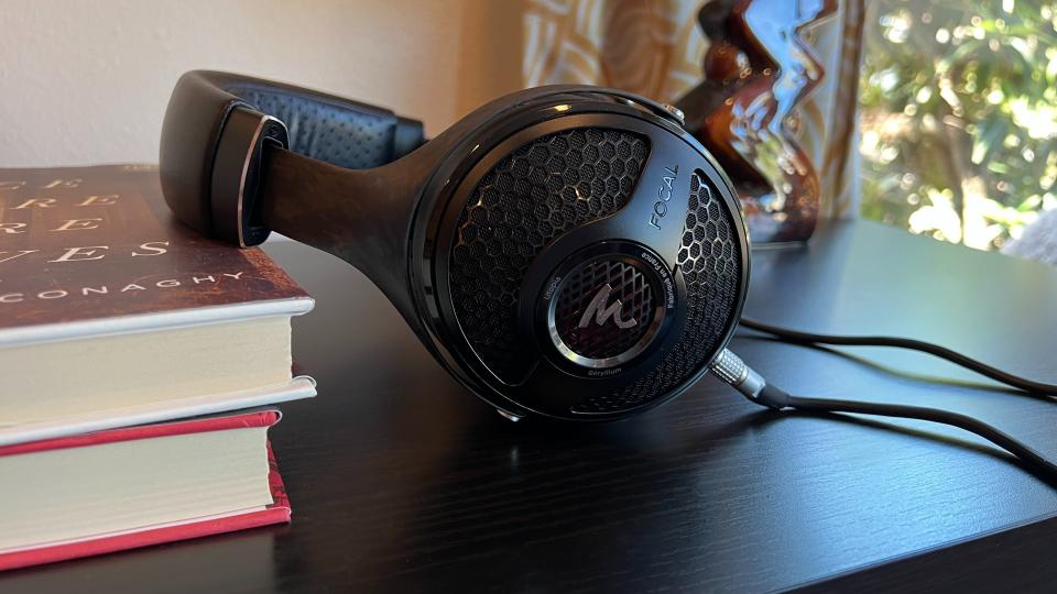 Focal Utopia headphones on wooden table