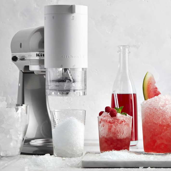 <p><a href="https://go.redirectingat.com?id=74968X1596630&url=https%3A%2F%2Fwww.williams-sonoma.com%2Fproducts%2Fkitchenaid-shave-ice-attachment&sref=https%3A%2F%2Fwww.thepioneerwoman.com%2Ffood-cooking%2Fg43917604%2Fsnow-cone-machines%2F" rel="nofollow noopener" target="_blank" data-ylk="slk:Shop Now;elm:context_link;itc:0;sec:content-canvas" class="link ">Shop Now</a></p><p>KitchenAid Shave Ice Attachment</p><p>$99.95</p><p>williams-sonoma.com</p><span class="copyright">Williams Sonoma</span>