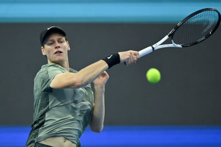 Italian Jannik Sinner launches his China Open defence with a 4-6, 6-3, 6-1 win over Chile’s Nicolas Jarry in Beijing (ADEK BERRY)