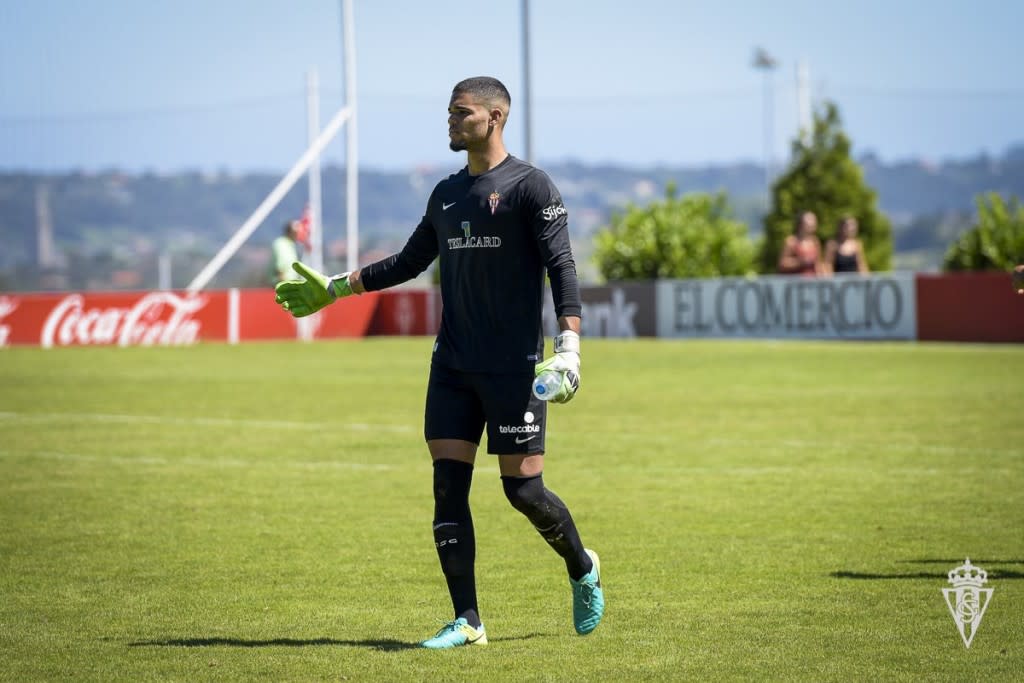 El portero cubano Christian Joel Sánchez. Foto: Real Sporting de Gijón.