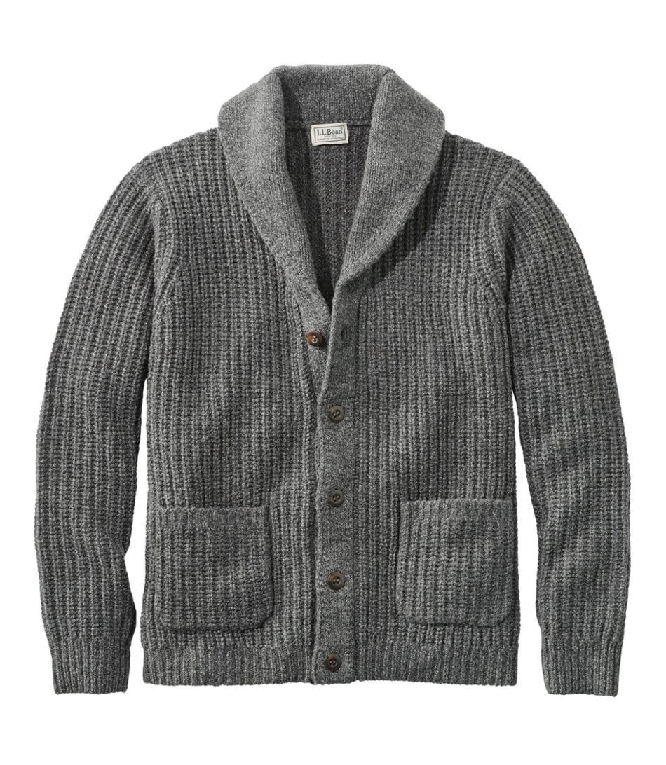 L.L.Bean Classic Ragg Wool Cardigan Sweater