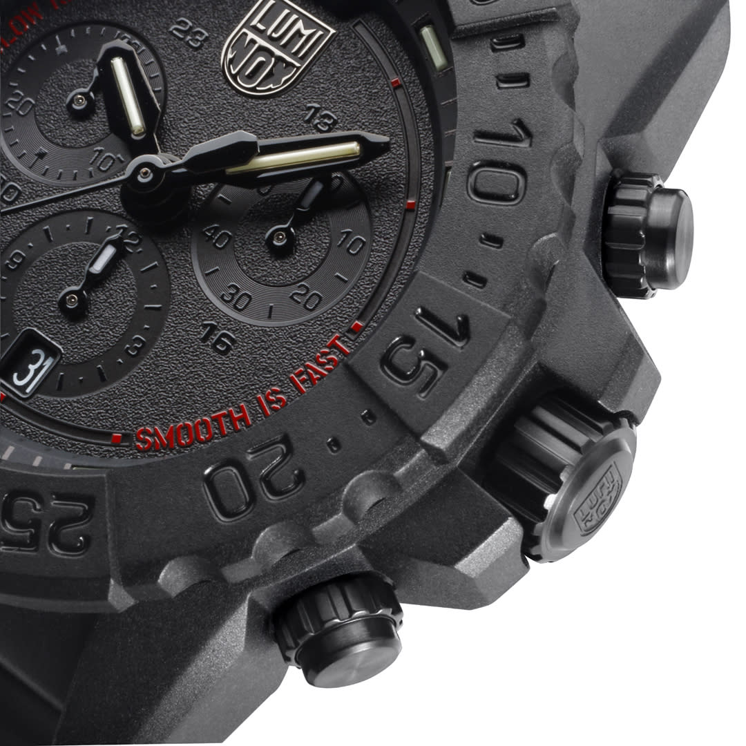 Luminox’s “Slow Is Smooth, Smooth Is Fast” Chronograph.
