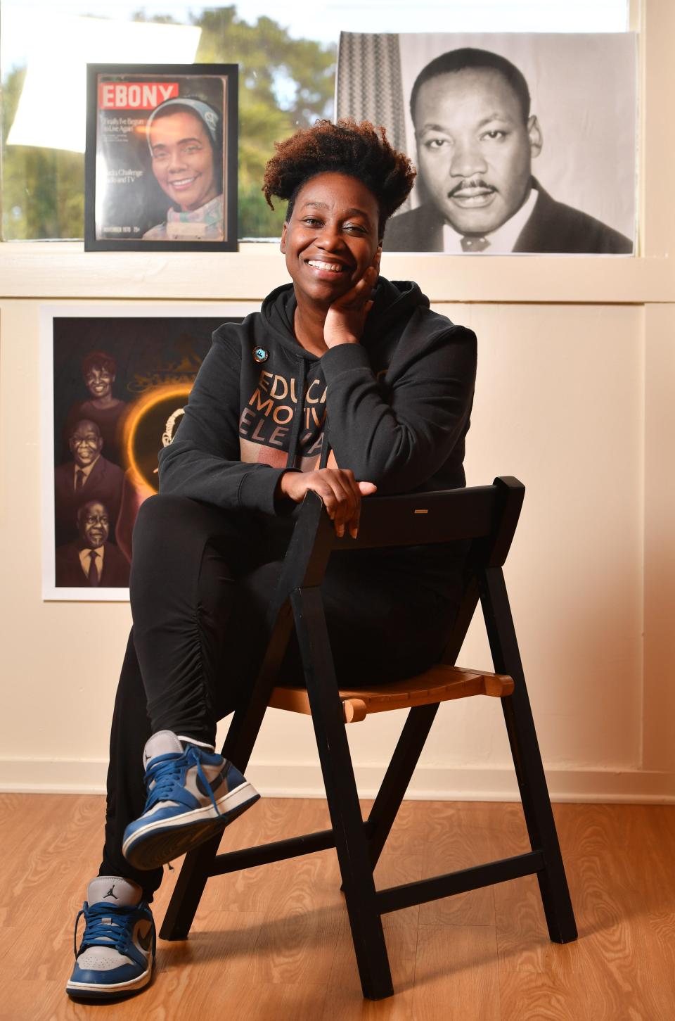 Neirda Thompson-Pemberton is executive director of FUNducation and an advocate for S.T.E.A.M (Science, Technology, Engineering, Arts, Mathematics) in education. Photographed in the Leonard Reid House in Sarasota.