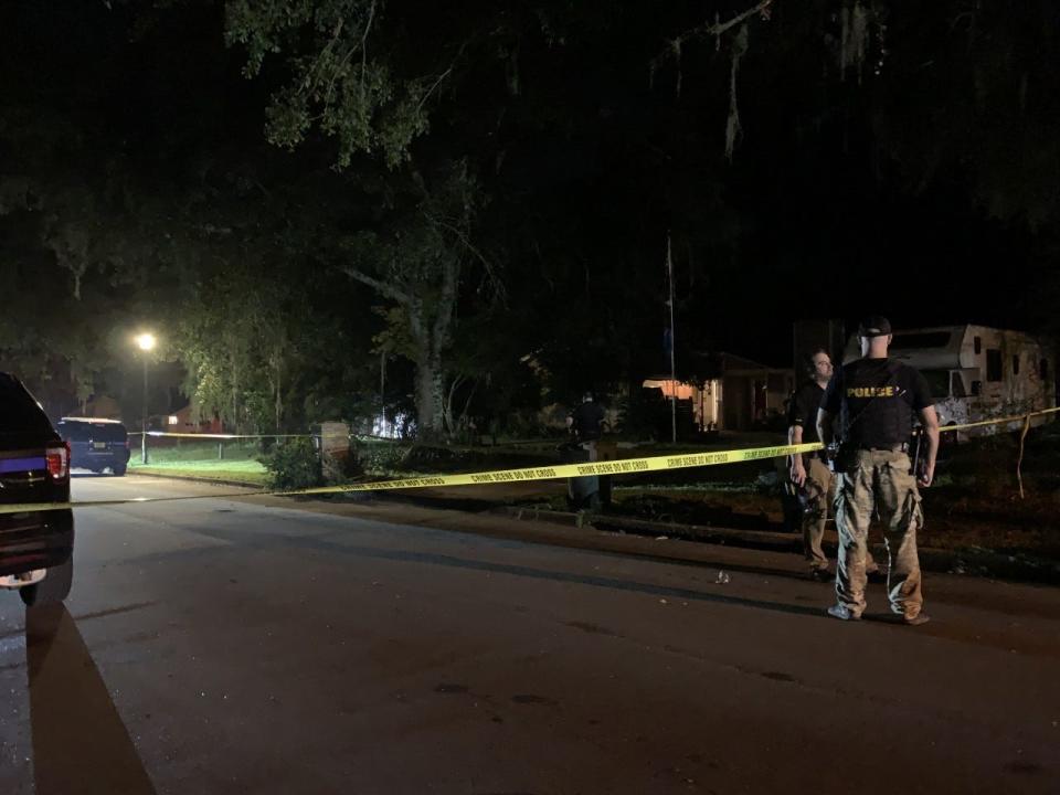 Tallahassee police in the 2900 block of Byington Circle, where a man shot and killed himself after barricading inside his house with a gun Friday Aug. 19, 2022.