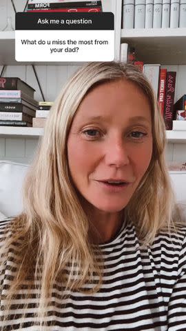 <p>Gwyneth Paltrow Instagram</p> Gwyneth Paltrow's Instagram Q&A