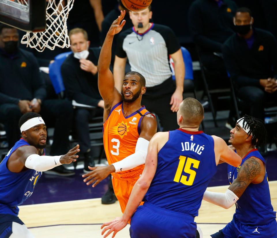 Led by veteran guard Chris Paul (3), this could be the season that the young Suns reach the NBA Finals for the first time since 1993.