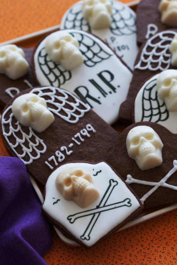 Chocolate Tombstone Cookies