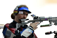 LONDON, ENGLAND - AUGUST 06: Maik Eckhardt of Germany competes during the Men's 50m Rifle 3 Positions Shooting on Day 10 of the London 2012 Olympic Game at the Royal Artillery Barracks on August 5, 2012 in London, England. (Photo by Lars Baron/Getty Images)