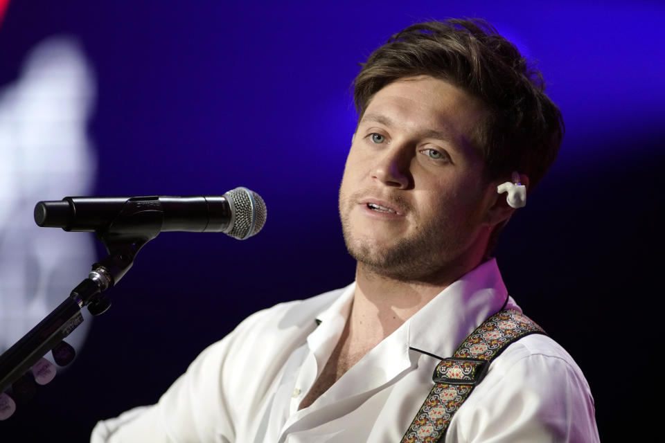 Niall Horan performs during 103.5 KISS FM's Jingle Ball at the Allstate Arena on Wednesday, Dec. 18, 2019, in Rosemont, Ill. (Photo by Rob Grabowski/Invision/AP)