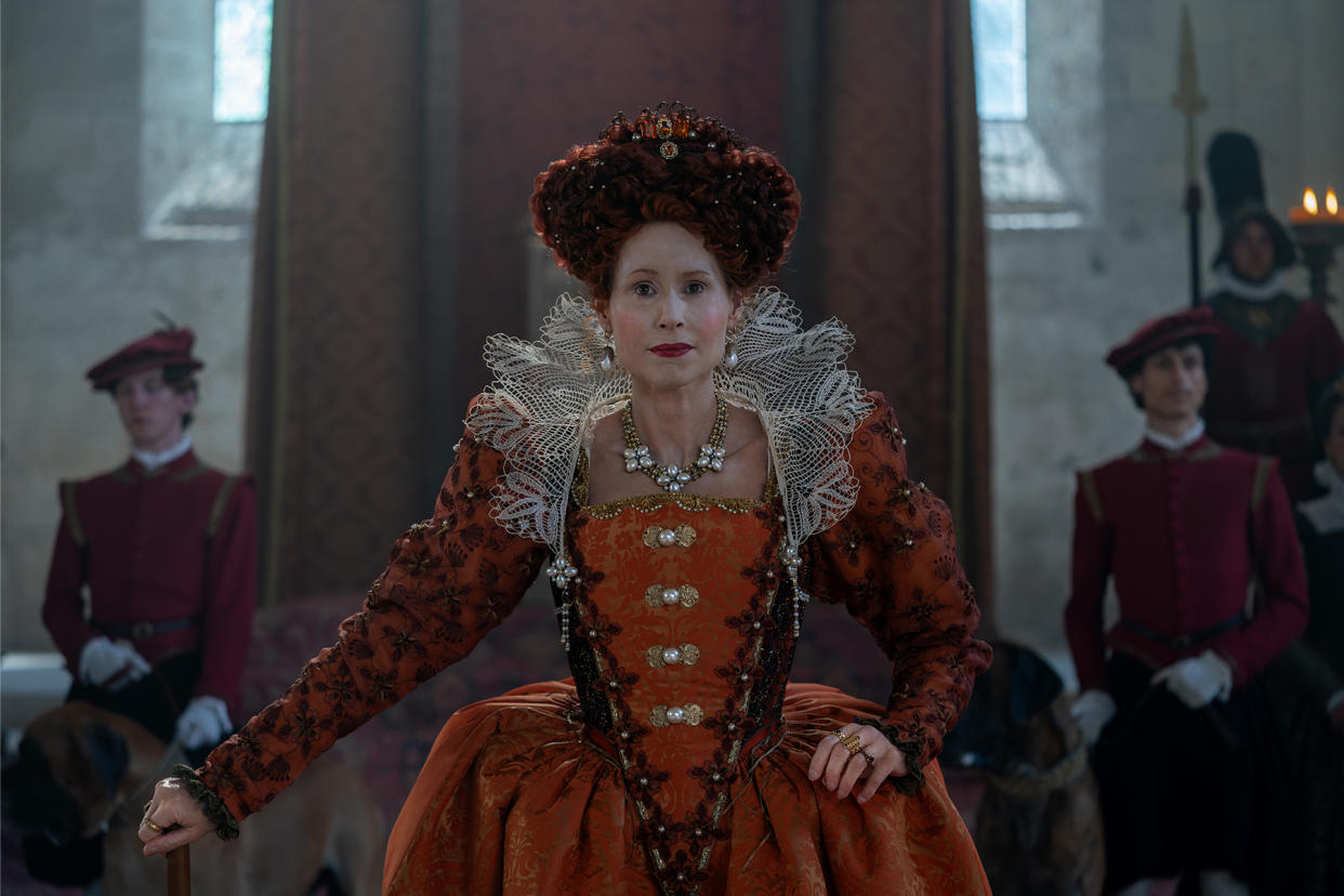 Minnie Driver as the "Virgin Queen" Elizabeth I