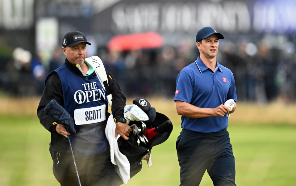 Adam Scott plays in the Open at Hoylake