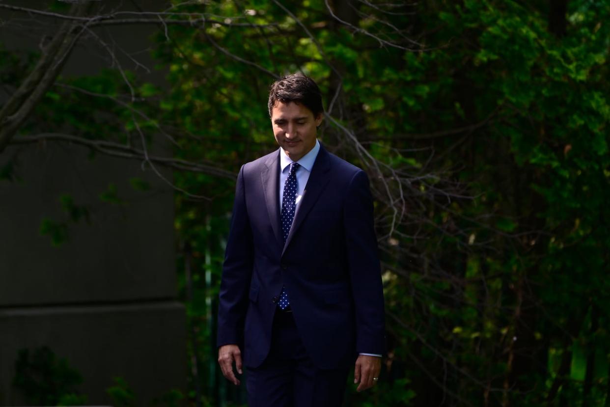 Prime Minister Justin Trudeau arrives for a cabinet swearing-in ceremony at Rideau Hall in Ottawa on Wednesday, July 26, 2023.  (Justin Tang/Canadian Press - image credit)