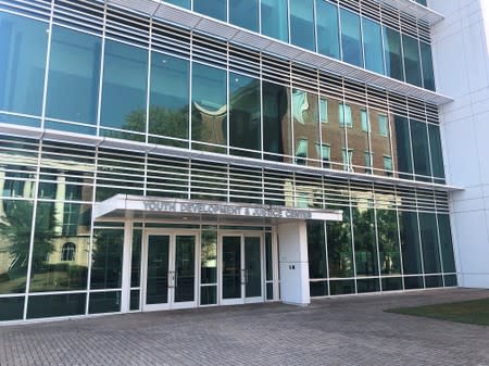 The entrance of the Youth Development & Justice Center is seen in Clayton County