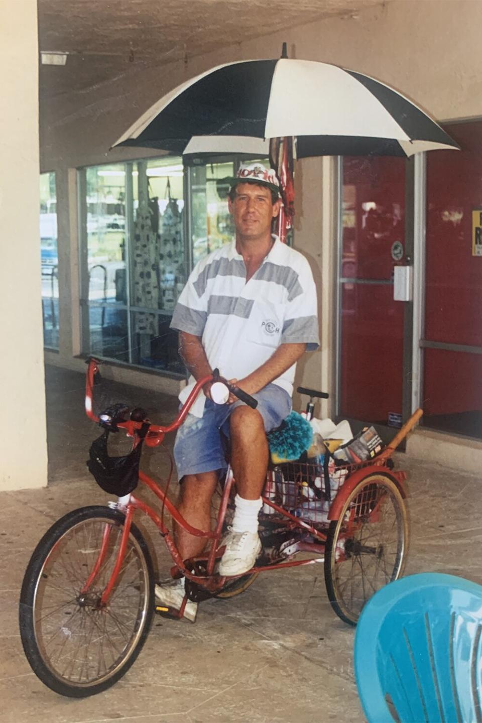 Scott Lumley the three-wheeler he used to drive all over the island Courtesy of Nancy Arbelo