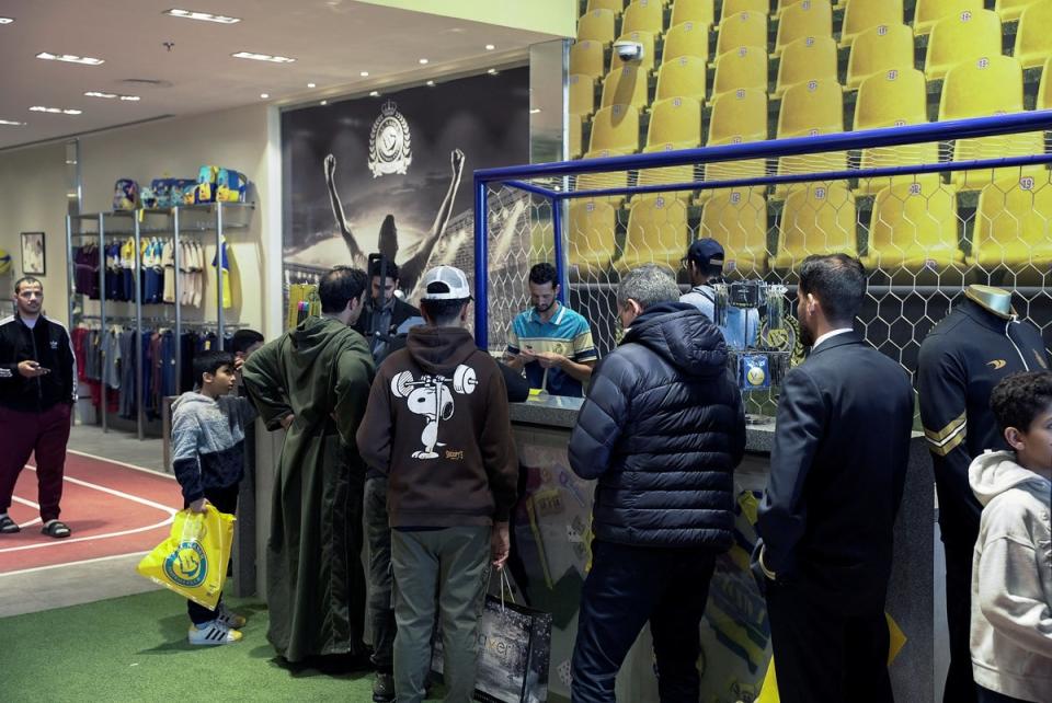 Ronaldo’s signing has increased sales at Al-Nassr’s club store (REUTERS)