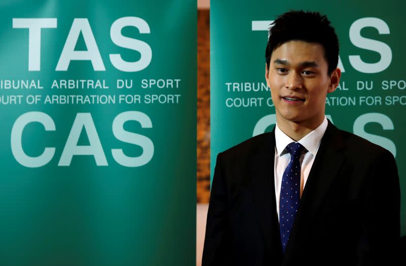 FILE PHOTO: CAS public hearing of WADA appeal against Chinese swimmer Sun Yang and FINA in Montreux