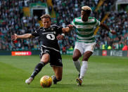 Soccer Football - Champions League - Celtic vs Rosenborg BK - Third Qualifying Round First Leg - Glasgow, Britain - July 26, 2017 Celtic's Scott Sinclair in action with Rosenborg's Vegar Eggen Hedenstad REUTERS/Russell Cheyne