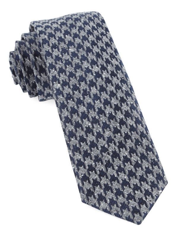 Houndstooth Thrill Navy Tie