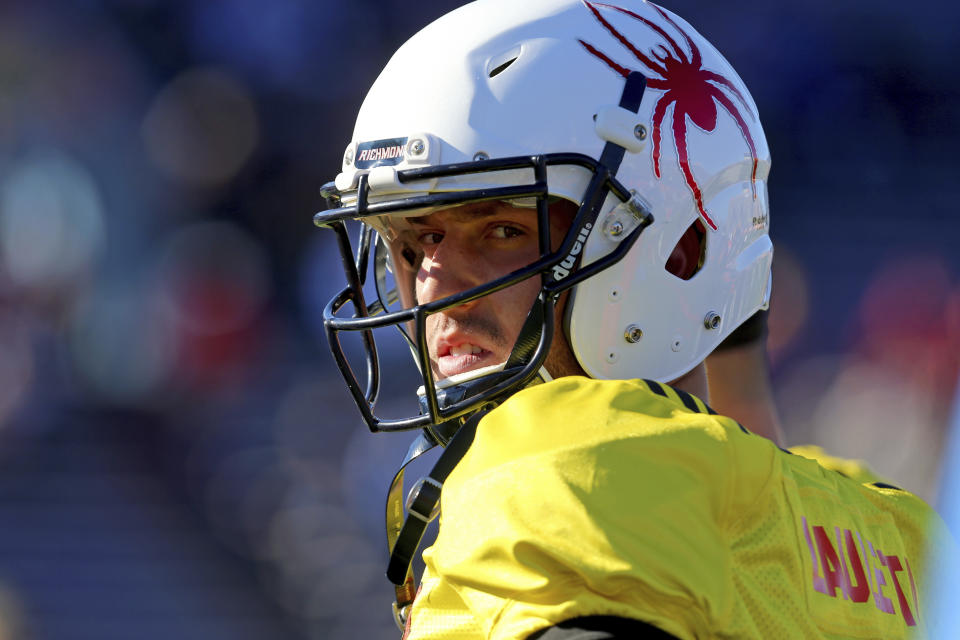 Kyle Lauletta of Richmond fell ill and had to make a trip to the emergency room this week at Senior Bowl. (AP)