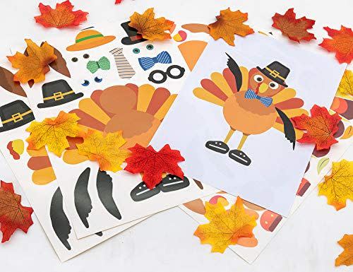 8) Make-A-Turkey Stickers