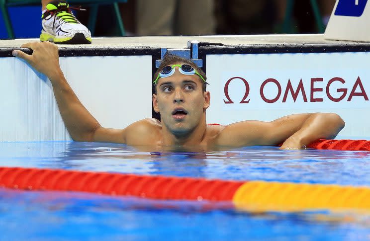 Four years after beating Phelps in London, Le Clos finished fourth in the 200-meter butterfly. (Getty)