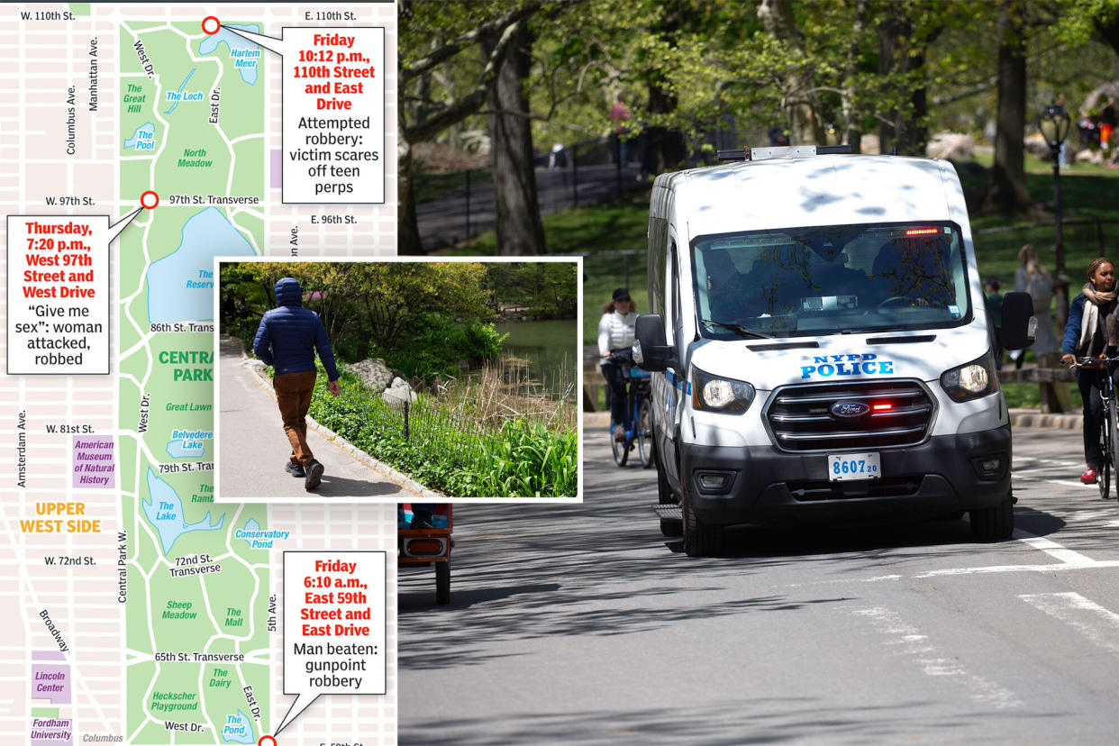A third shocking attack has unfolded in Central Park in just 27 hours — recalling darker days when the iconic greenspace was plagued by violent “wildings,” and the infamous 1989 rape of a jogger in a case that sent shockwaves through the city.