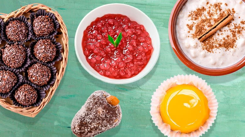 Brazilian desserts on a table