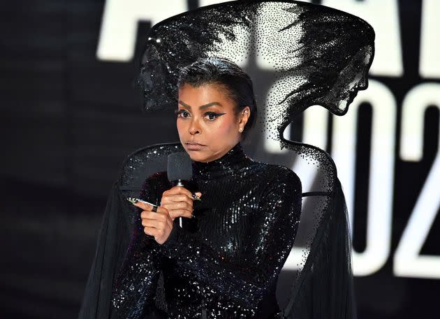 Host Taraji P. Henson speaks onstage during the 2024 BET Awards at Peacock Theater on June 30.