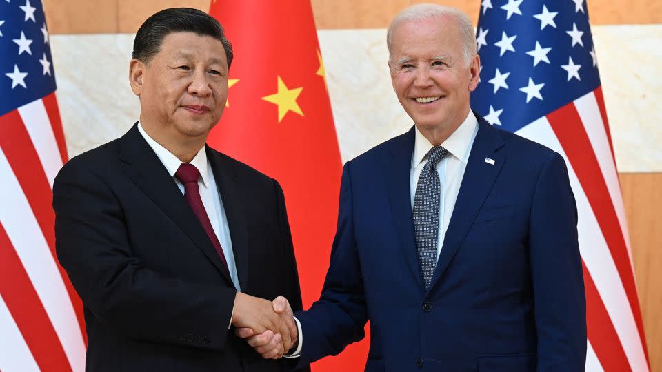 The last time China's President Xi Jinping and President Joe Biden met in person was on the sidelines of the G20 Summit in Indonesia, November 14, 2022. - Saul Loeb/AFP/Getty Images