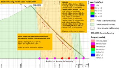 Figure 6 – Tsenge Ridge Section 2080, Kurmuk, Ethiopia (CNW Group/Allied Gold Corporation)