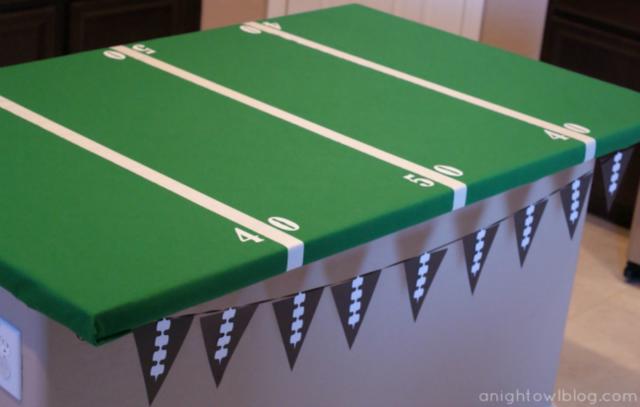 DIY Football Field Table Runner