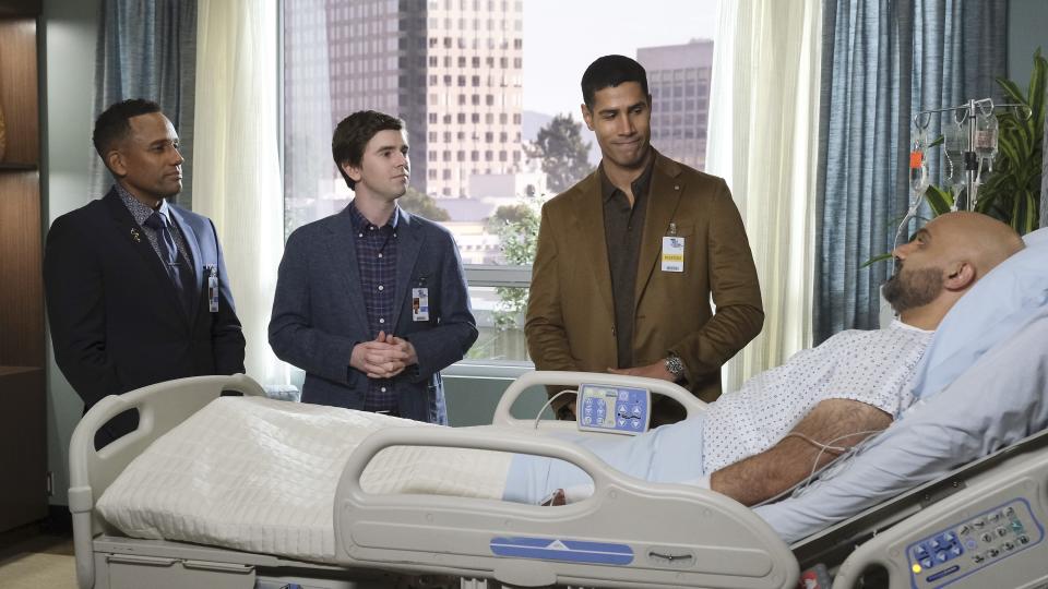 Hill Harper, Freddie Highmore, Chuku Modu and Usman Ally in The Good Doctor